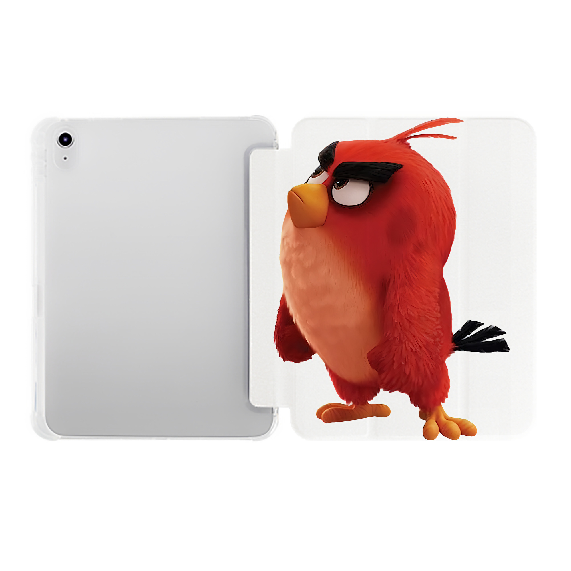 （画像用） Angry Birds アングリーバード IPad ケース ペン収納付き 三つ折りスタンド PUレザー×シリコン 対応機種9.5/10.5/10.9インチ